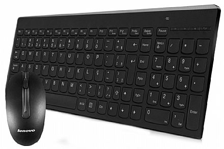 Kit Teclado e Mouse sem Fio Lenovo Ultraslim Plus - padrão ABNT com Ç - SK-8861