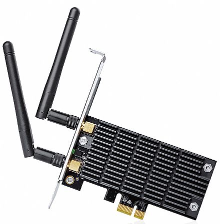 Placa de Rede Wi-Fi PCI Express TP-Link Archer T6E AC1300 - Dual Band 2.4 GHz e 5 GHz - 2 Antenas