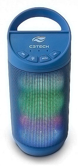 Caixa de Som Bluetooth C3 Tech Beat SP-B50BL - 8W - com LED - Azul