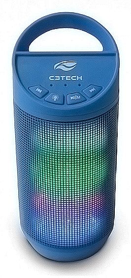 Caixa de Som Bluetooth C3Tech Beat SP-B50BL - 8W - com LED - Azul