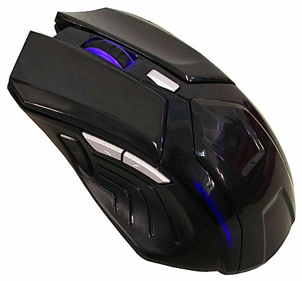Mouse Gamer K-Mex MO-G335 - USB - 1600dpi - Preto - Botão para ajuste de dpi - 6 Botões Programáveis - com LED de 4 Cores