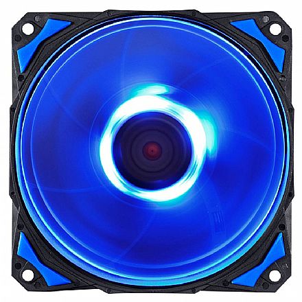 Cooler 120mm PCYes Fury F4 - 1700 RPM - LED Azul - F4120LDAZ