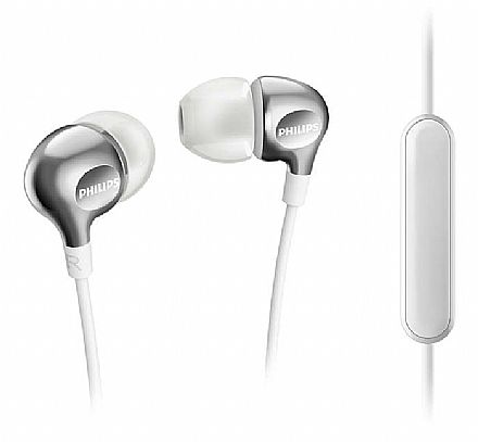 Fone de Ouvido Intra-Auricular Philips SHE3705WT/00 - com Microfone - Conector P2 - Branco