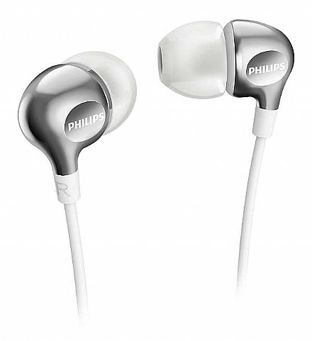 Fone de Ouvido Intra Auricular Philips SHE3700WT/00 - Conector P2 - Branco