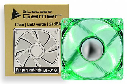 Cooler 120mm Bluecase - LED Verde - BF-01G