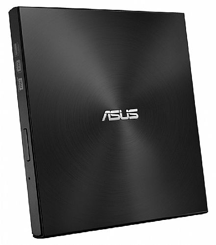 Gravador DVD Externo Asus Ultra Slim - Portátil - USB - Preto - SDRW-08U7M-U