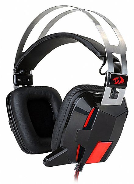 Headset Redragon Lagopasmutus - Controle de Volume e Vibração - com Microfone e LED - Conector P2 - H201