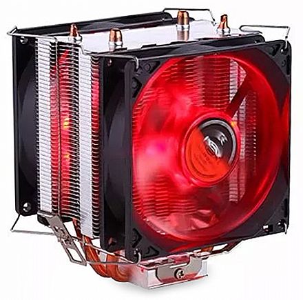 Cooler DEX DX-9100D (Intel / AMD) - LED Vermelho - 38.5 CFM