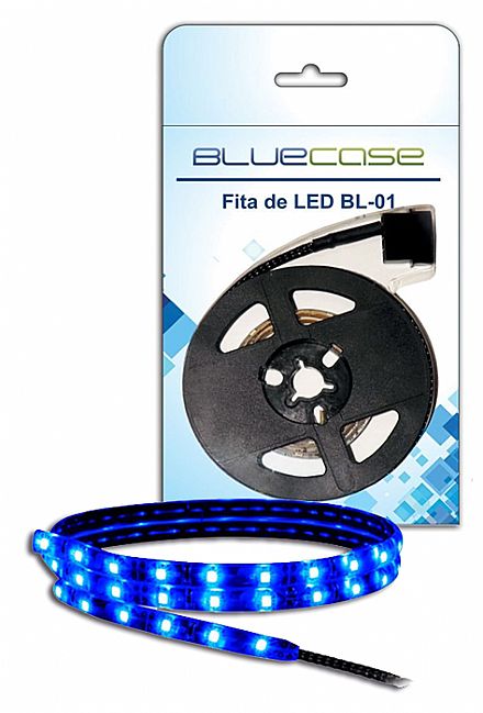 Fita de LED Bluecase - Azul - 80cm - BL-01B