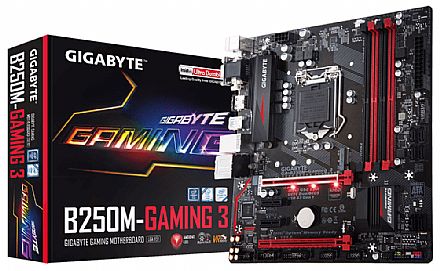 Placa Mãe Gigabyte GA-B250M-GAMING 3 (LGA 1151 - DDR4 2400) Chipset B250 - Slot M.2