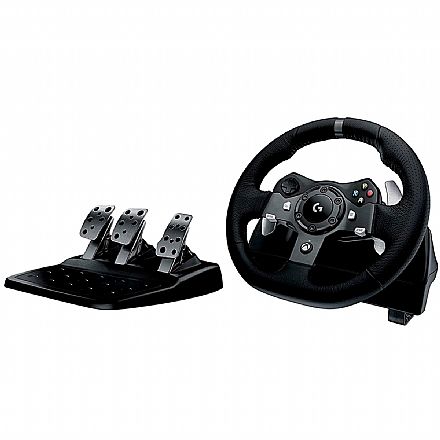 Volante Logitech G920 Driving Force - Compatível com Xbox One, PC e MAC - 941-000122