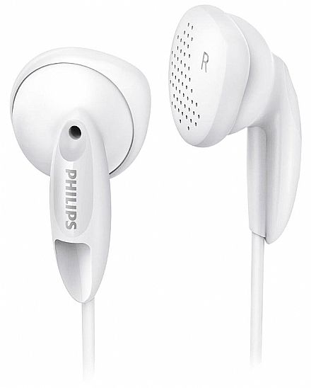 Fone de Ouvido Philips SHE1350/00 - Conector P2 - Branco