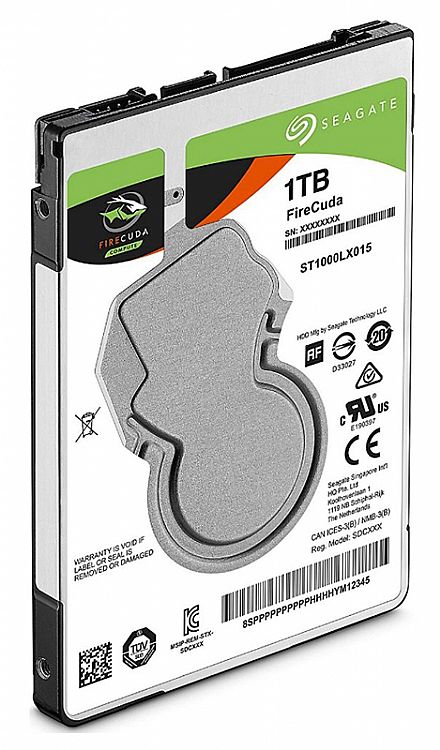 HD 1TB Hybrido SSHD - 2.5" - 7mm - 8GB SSD - 128MB Cache - Seagate FireCuda - ST1000LX015