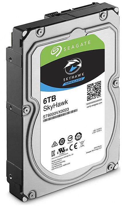 HD 6TB SATA - 7200RPM - 256MB Cache - Seagate Surveillance SkyHawk - ST6000VX0023 - Ideal para Vigilância