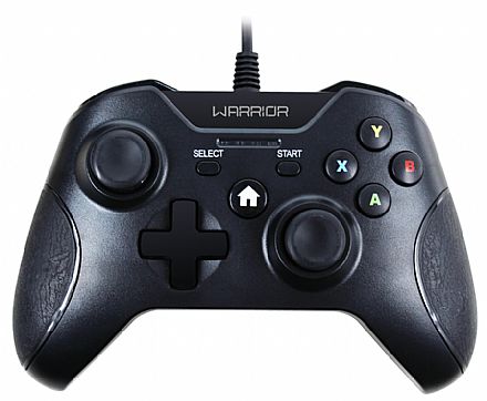 Controle Gamepad Multilaser Warrior para PC e Xbox One - com Vibração - Preto - JS078