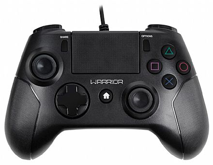 Controle Gamepad Multilaser Warrior para PC e PS4 - com Vibração - Preto - JS083