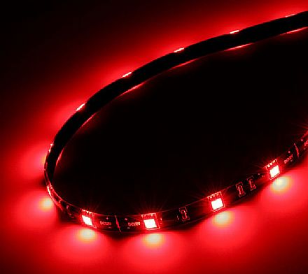 Fita de LED Akasa Vegas M - Vermelho - 50cm - Fita Magnética - AK-LD05-50RD