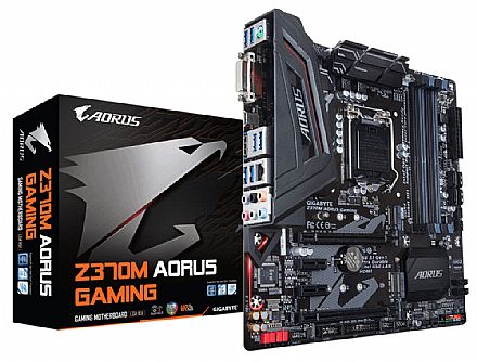 Gigabyte Z370M AORUS GAMING (LGA 1151 - DDR4 4000 O.C.) Chipset Intel Z370 - 8ª Geração Coffee Lake - USB 3.1 Type C - Slots M.2