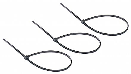 Abraçadeira de Nylon 10cm Vinik - Pacote com 100 Unidades - Preto - AN25X100P