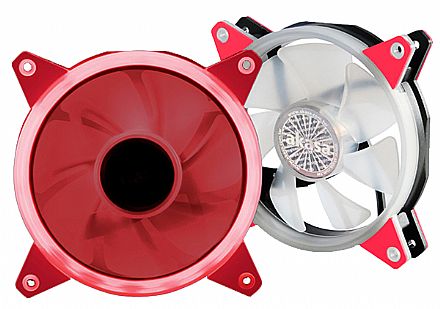 Cooler 120mm Akasa Vegas R - LED Vermelho - AK-FN097-RD
