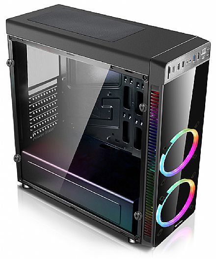 Gabinete Gamer C3 Tech MT-G1000BK - USB 3.0 - Janela Lateral de Vidro - LED RGB