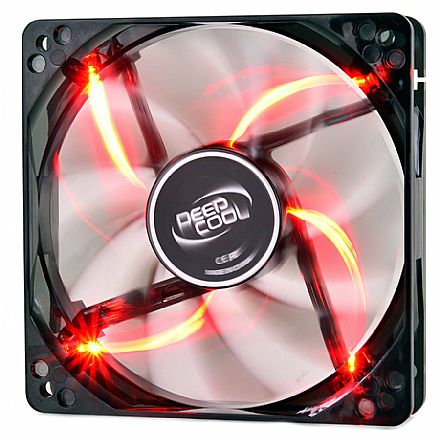 Cooler 120mm Deepcool Wind Blade - LED Vermelho - DP-FLED-WB120-RD