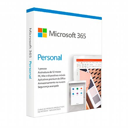 Microsoft Office 365 Personal - Licença Anual para 1 usuário - 1 TB de Armazenamento One Drive - 1 PC ou Mac + 1 Smartphone