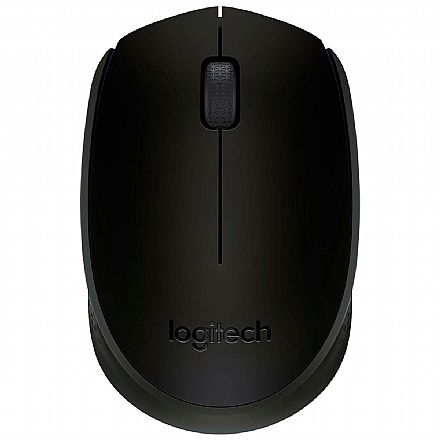 Mouse sem Fio Logitech M170 - 2.4GHz - 1000dpi - Preto - 910-004940