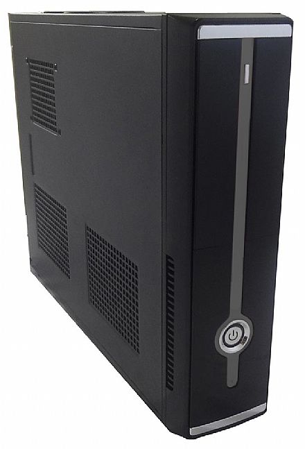 Gabinete Slim CaseMall Case Black S104-B - Vertical ou Horizontal - Preto