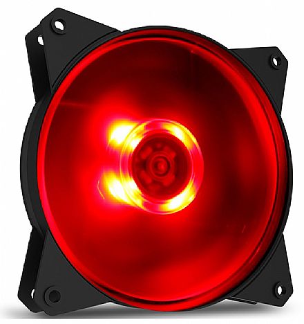 Cooler 120mm Cooler Master MasterFan MF120L - com LED Vermelho - R4-C1DS-12FR-R1