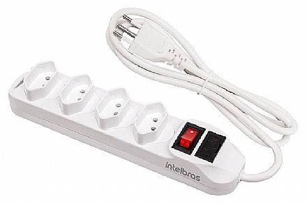 Filtro de linha 4 tomadas Intelbras - Bivolt - Padrão 3 pinos - Branco - EPE1004