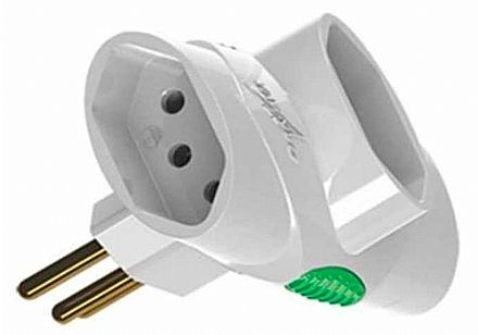 Multiplicador de Tomada Legrand - 2P+T - Adaptador T Benjamim com 3 saídas - Branco - DN1676