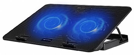 Suporte para Notebook C3Tech - com LED - 5 Níveis de Altura - 2 Portas USB - NBC-50BK