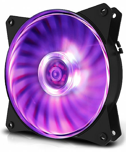 Cooler 120mm Cooler Master MasterFan MF120L - com LED RGB - R4-C1DS-12FC-R1 - *Necessário controlador RGB/Placa Mãe compatível