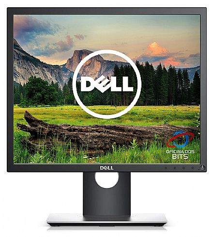 Monitor 19" Dell P1917S Profissional - Formato 5:4 - Suporte VESA - Rotação 90 e ajuste de altura - com Hub USB - Outlet - Garantia 1 ano