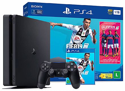 Console Sony Playstation 4 Slim 1TB + Game FIFA 19 - 134104008