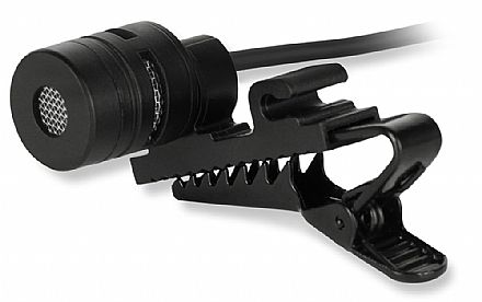 Microfone de Lapela Sharkoon SM1 - Cabo 2,5m - Conector P2 - Filtro Destacável e Clip para Fixação