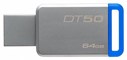 Pen Drive 64GB Kingston DataTraveler DT50 - USB 3.1 - Azul - DT50/64GB