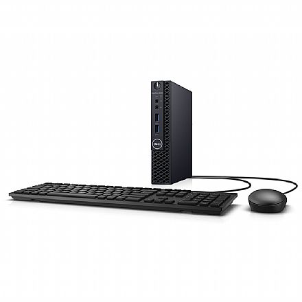Computador Dell Optiplex 3070 Micro - Intel i3 8100T, 16GB, SSD 240GB, Kit Teclado + Mouse - Linux - Garantia 90 dias - Outlet