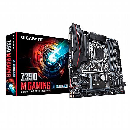 Placa Mãe Gigabyte Z390 M GAMING (LGA 1151 - DDR4 4266 O.C) - Chipset Intel Z390 - 8ª e 9ª Geração - USB 3.1 Tipo C - Slot M.2 - Micro ATX