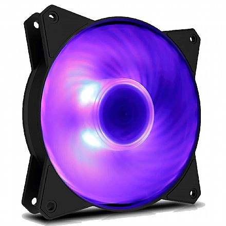 Cooler 120mm Cooler Master MasterFan MF120R - com LED RGB - R4-C1DS-20PC-R1 - *Necessário controlador RGB/Placa Mãe compatível