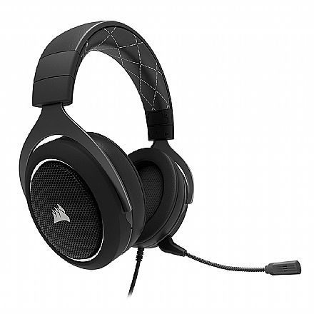 Headset Corsair Gaming HS60 Surround - Áudio 7.1 Surround - Conector P2 - Compatível com PC / PS4 / Xbox One / Switch - Branco - CA-9011174-NA