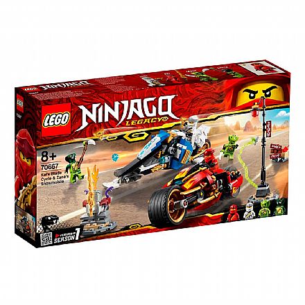 LEGO Ninjago - A Motocicleta de Espadas de Kai e o Jet Ski de Neve de Zane - 70667