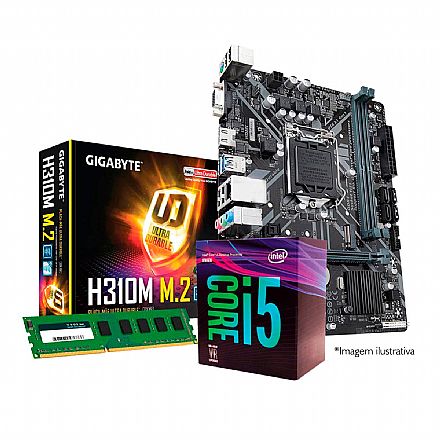 Kit Intel® Core™ i5 8400 + Gigabyte H310M M.2 + Memória 8GB DDR4