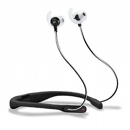 Fone de Ouvido Esportivo Bluetooth Intra-Auricular JBL Reflect Fit - com Microfone - Resistente a Suor - com Monitoramento de Frequência Cardíaca - Preto - JBLREFFITBLK