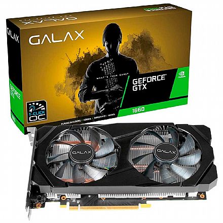 GeForce GTX 1660 6GB GDDR5 192bits - 1-Click OC - Galax 60SRH7DSY91C