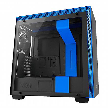 Gabinete NZXT H700 - Lateral em Vidro Temperado - USB 3.0 - Preto e Azul - CA-H700B-BL