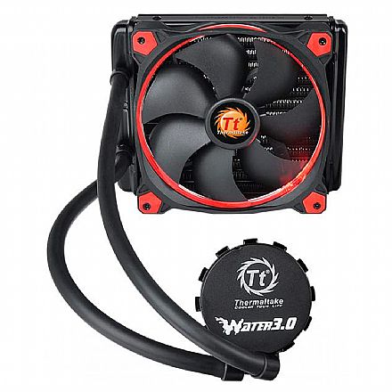Water Cooler Thermaltake Water 3.0 Riing Red 140 - AMD / Intel - LED Vermelho - CL- W150-PL14RE-A