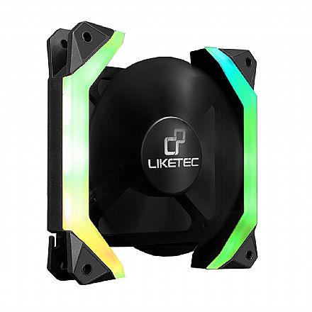 Cooler 120mm Liketec Fantom - Formato Hexagonal - LED RGB