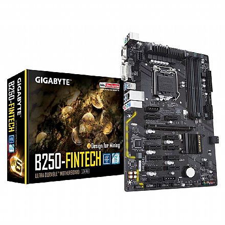 Placa Mãe Gigabyte GA-B250-FinTech (LGA 1151 - DDR4 2400) - Chipset Intel B250